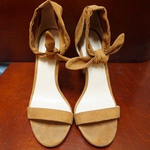 Aldo Brown Ankle Tie Heels- Size 7.5